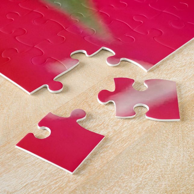 Schönes Puzzle mit Phantastischen Roten Blume (Seite)