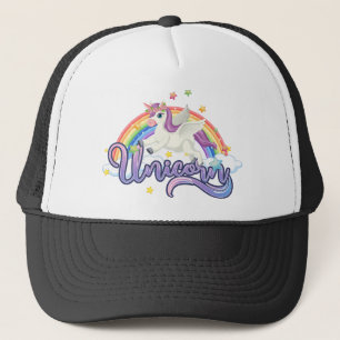 Schönes Rainbow Unicorn Truckerkappe
