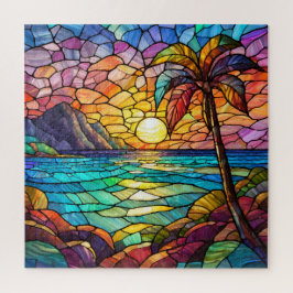 Schönes Rätsel der Tropischen Buntglaskunst Puzzle