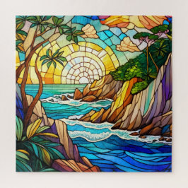 Schönes Rätsel der Tropischen Buntglaskunst Puzzle