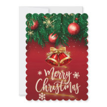 Schönes Red Gold Frohe Weihnachten Persönliche Wün
