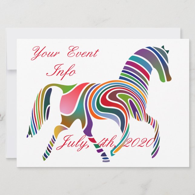 Schönes Regenbogenfarbenpferd Thunder_Cove (Vorderseite)
