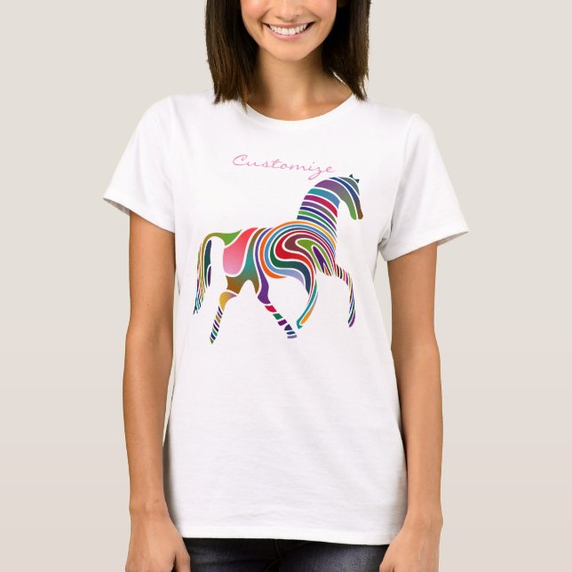 Schönes Regenbogenfarbenpferd Thunder_Cove T-Shirt (Vorderseite)