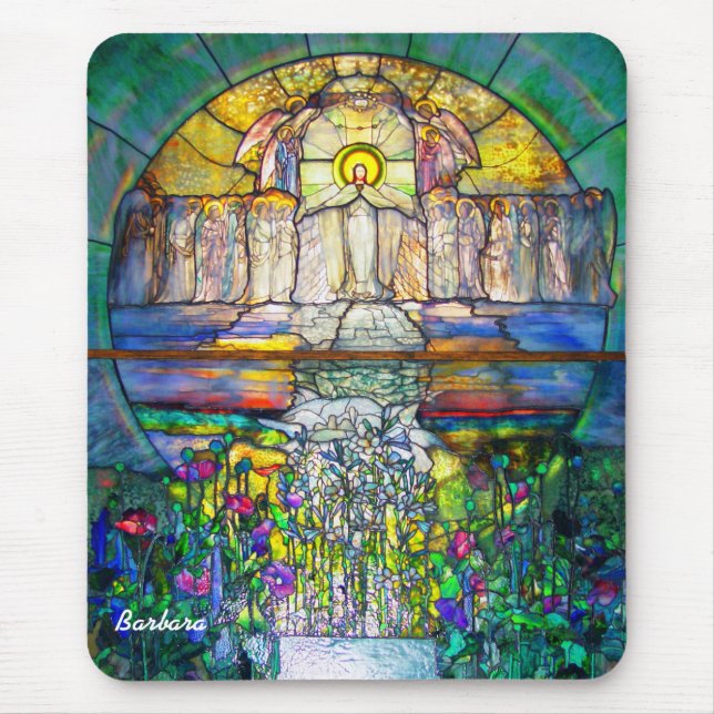 Schönes religiös gefestigtes Glasfoto Mousepad (Vorne)