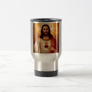 Schönes religiöses heiliges Herz von Jesus-Bild Reisebecher