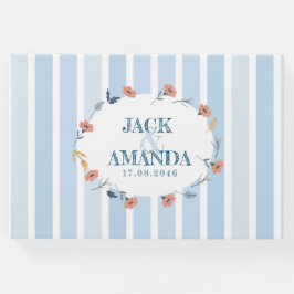 Schönes Retro Baby Blue Wedbook Gästebuch