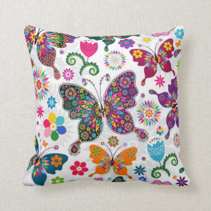 Schönes Retro-Butterfly-Muster Kissen