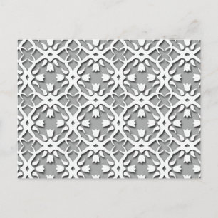 Schönes Retro Floral Elegantes Muster Postkarte