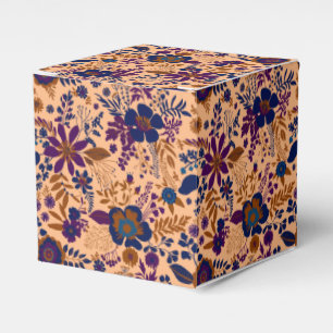 Schönes Retro-Orange-Pastell-Blumenmuster Geschenkschachtel