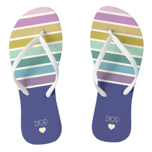 Schönes Retro-Streifenmuster Flip Flops
