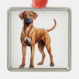 SCHÖNES RHODESIAN RIDGEBACK DOG ORNAMENT AUS METALL