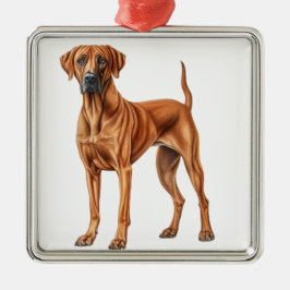 SCHÖNES RHODESIAN RIDGEBACK DOG ORNAMENT AUS METALL