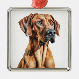 SCHÖNES RHODESIAN RIDGEBACK DOG ORNAMENT AUS METALL