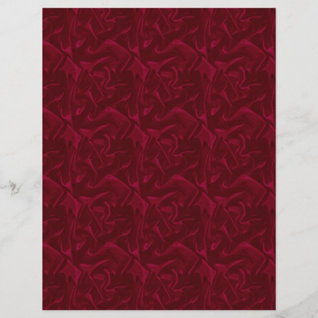 Schönes Rich Burgandy Satin Look Scrapbook Paper (Vorderseite)