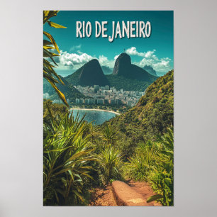 Schönes Rio de Janeiro Brasilien Reise Poster