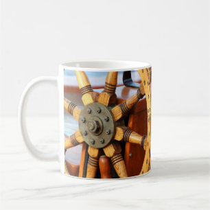 Schönes, robustes Holzschiff-Rad Kaffeetasse
