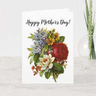 Schönes Romantisches SommBouquet mit Rote Rose Karte