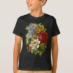 Schönes Romantisches SommBouquet mit Rote Rose T-Shirt