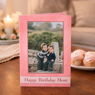 Schönes rosa Alles Gute zum Geburtstag Mama Foto Karte