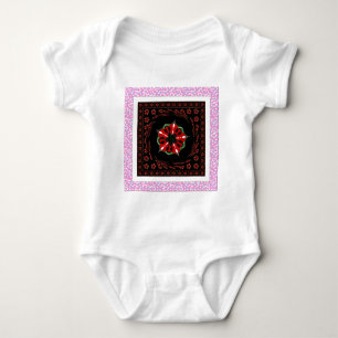 Schönes rosa blaues Herz für Liebe-Design Baby Strampler