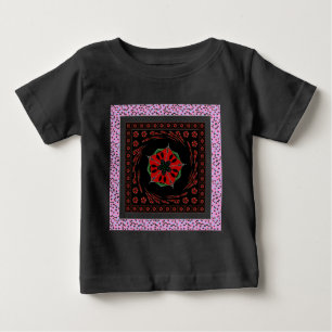 Schönes rosa blaues Herz für Liebe-Design Baby T-shirt