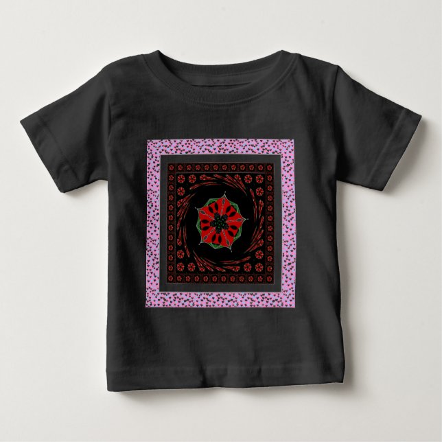 Schönes rosa blaues Herz für Liebe-Design Baby T-shirt (Vorderseite)