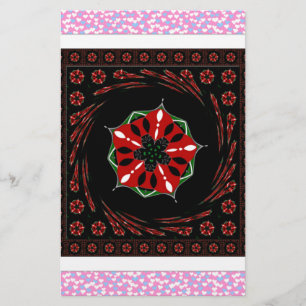 Schönes rosa blaues Herz für Liebe-Design Briefpapier