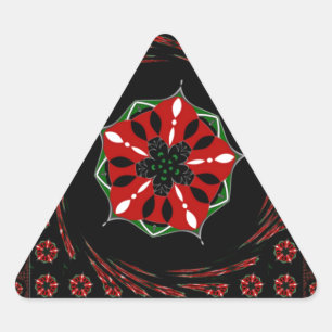 Schönes rosa blaues Herz für Liebe-Design Dreieckiger Aufkleber