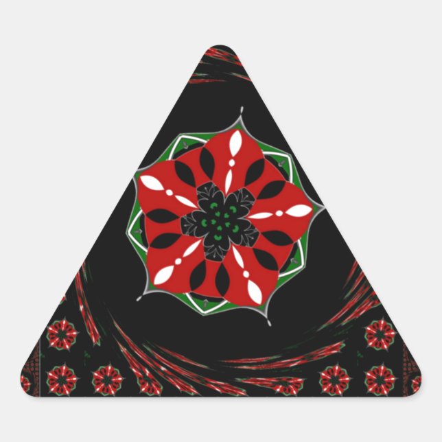 Schönes rosa blaues Herz für Liebe-Design Dreieckiger Aufkleber (Vorderseite)