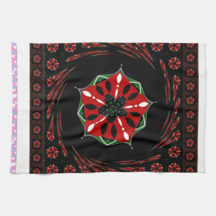 Schönes rosa blaues Herz für Liebe-Design Handtuch