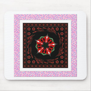 Schönes rosa blaues Herz für Liebe-Design Mousepad