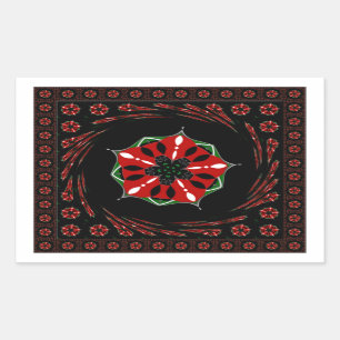 Schönes rosa blaues Herz für Liebe-Design Rechteckiger Aufkleber