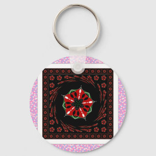 Schönes rosa blaues Herz für Liebe-Design Schlüsselanhänger