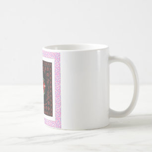 Schönes rosa blaues Herz für Liebe-Design Tasse