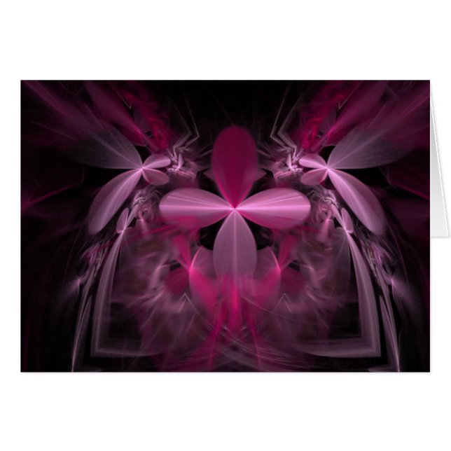 Schönes rosa Blume Fraktal (Vorderseite (Horizontal))