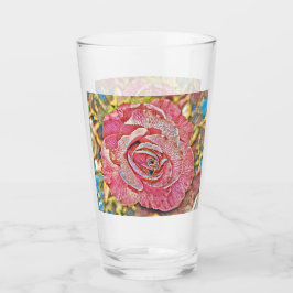 Schönes Rosa-Blume-Gemälde Glas