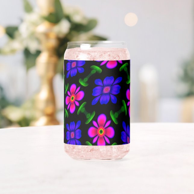 Schönes rosa Blume Muster Dosenglas (Insitu (Hochzeit))