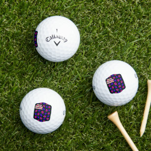 Schönes rosa Blume Muster Golfball