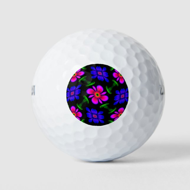 Schönes rosa Blume Muster Golfball (Vorderseite)