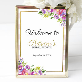 Schönes rosa Brautparty Begrüßungszeichen Poster