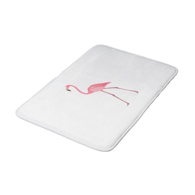 Schönes rosa Flamingo Badematte (Schrägansicht)