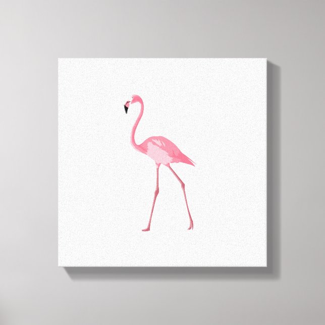 Schönes rosa Flamingo Leinwanddruck (Vorderseite)