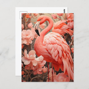 Schönes rosa Flamingo Postkarte