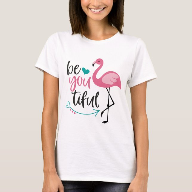 Schönes rosa Flamingo Shirt, Niedlich Flamingo Shi T-Shirt (Vorderseite)