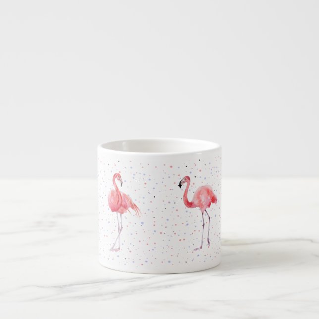 Schönes rosa Flamingos-Muster Espressotasse (Vorderseite)