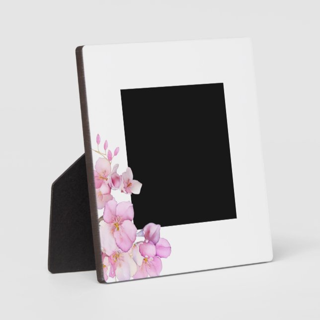 Schönes rosa Foto mit Kirschblüten Fotoplatte (Vorderseite)