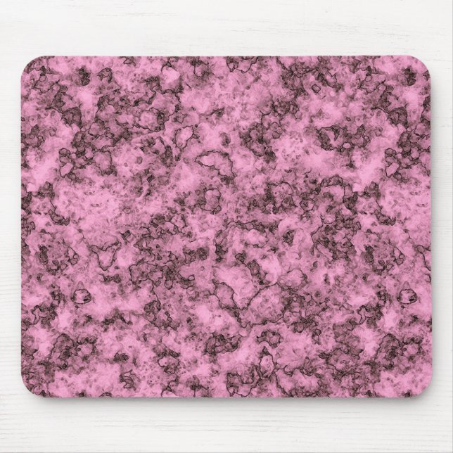 Schönes rosa, helles Marmor dunkle Adern Mousepad (Vorne)