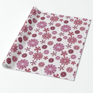 Schönes rosa Mandala nahtloses Muster Geschenkpapier