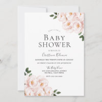 Schönes Rosa Rosa Elegante Girl Baby Dusche