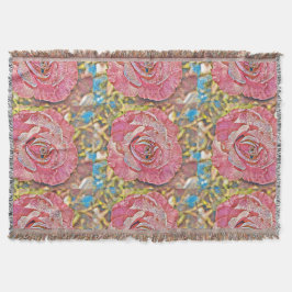 Schönes rosa Sommer Rose Blume Gemälde Decke